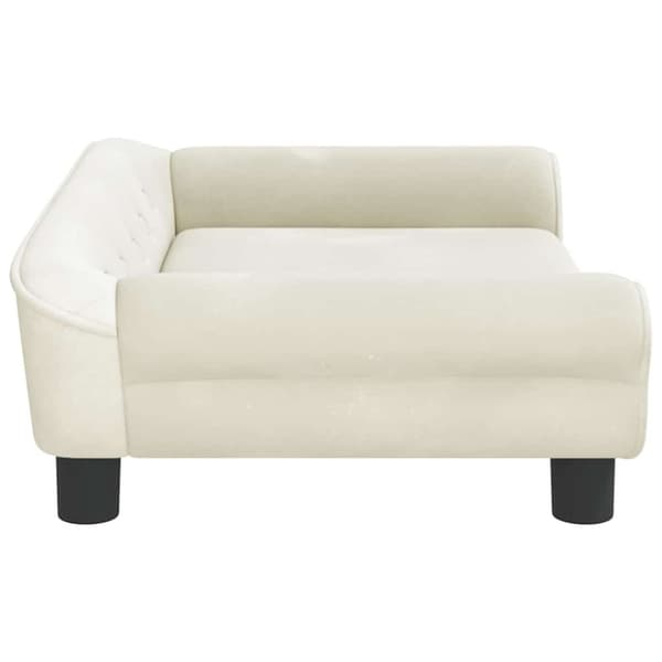 vidaXL hundeseng 70x48x22 cm velour cremefarvet