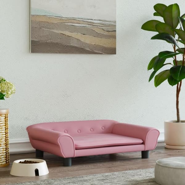 vidaXL Hundbädd rosa 70x48x22 cm sammet