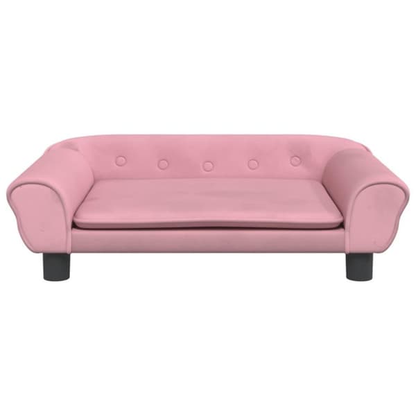vidaXL Hundbädd rosa 70x48x22 cm sammet