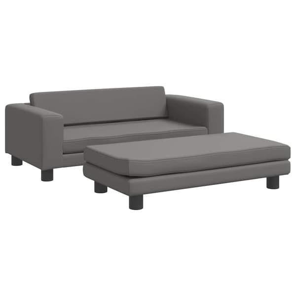 vidaXL hundeseng med forlængelse 100x50x30 cm kunstlæder grå