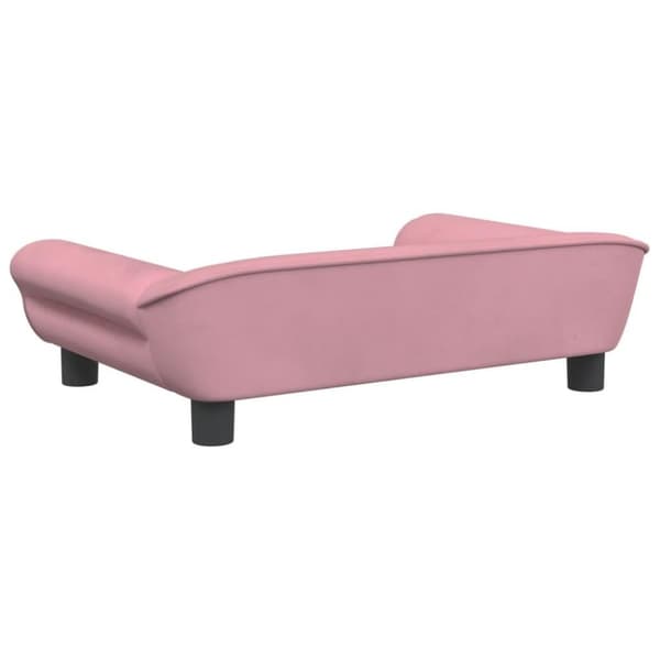 vidaXL hundeseng 70x48x22 cm velour lyserød