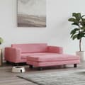 Miniatyrbild 2 av 11: vidaXL Hundbädd med förlängning rosa 100x50x30 cm sammet