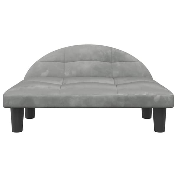 vidaXL Hundbädd ljusgrå 70x52x30 cm sammet