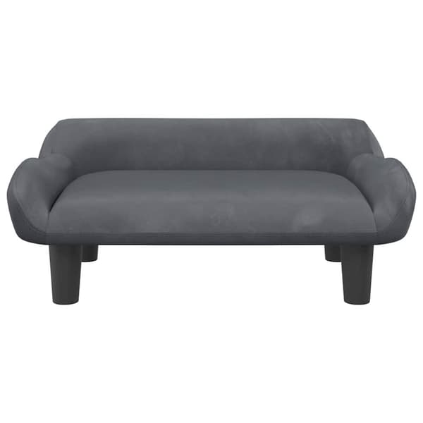 vidaXL Hundbädd mörkgrå 70x40x24 cm sammet