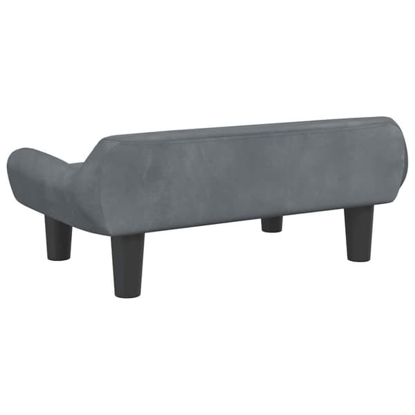 vidaXL hundeseng 70x40x24 cm velour mørkegrå