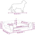 Miniatyrbillede 6 af 7: vidaXL hundeseng 70x48x22 cm velour sort