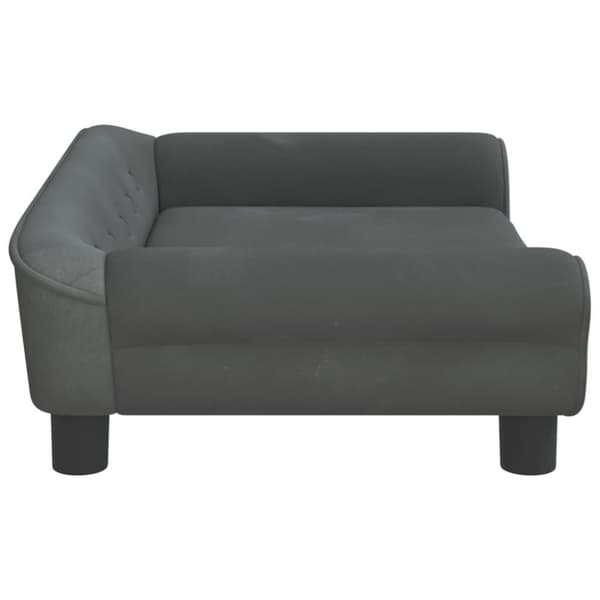vidaXL Hundbädd mörkgrå 70x48x22 cm sammet