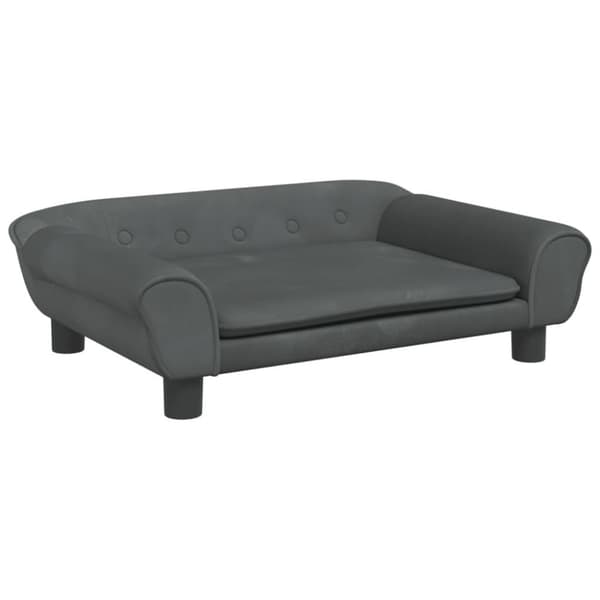 vidaXL Hundbädd mörkgrå 70x48x22 cm sammet