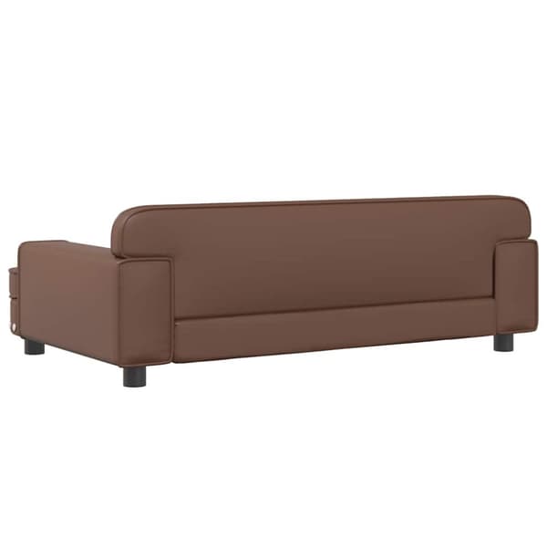 vidaXL hundeseng 90x53x30 cm kunstlæder brun