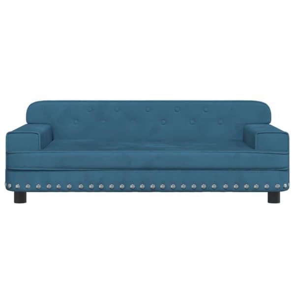 vidaXL hundeseng 90x53x30 cm velour blå
