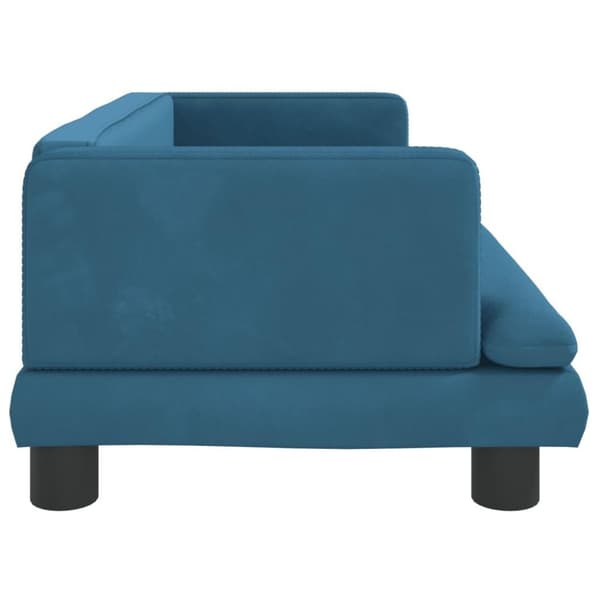 vidaXL hundeseng 80x45x30 cm velour blå