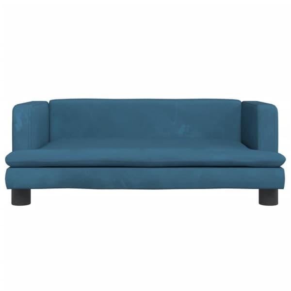 vidaXL hundeseng 80x45x30 cm velour blå