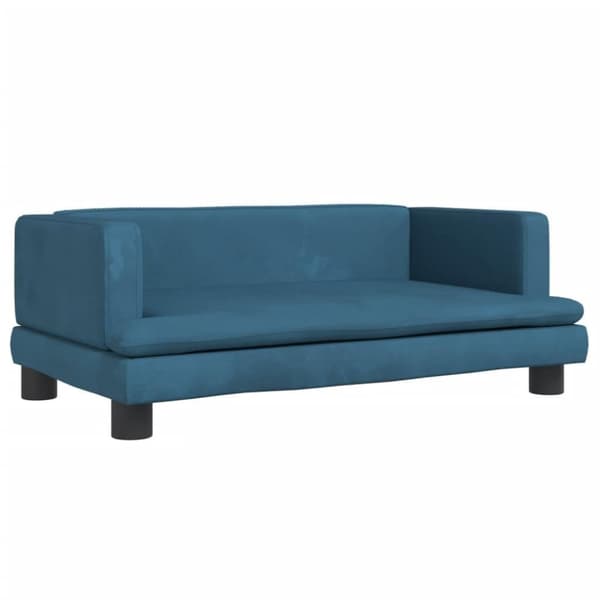 vidaXL hundeseng 80x45x30 cm velour blå