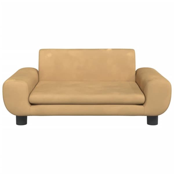vidaXL hundeseng 70x45x33 cm velour brun