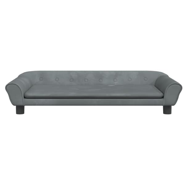 vidaXL hundeseng 100x50x21 cm velour mørkegrå