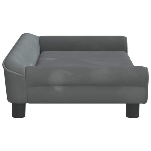 vidaXL hundeseng 100x50x21 cm velour mørkegrå