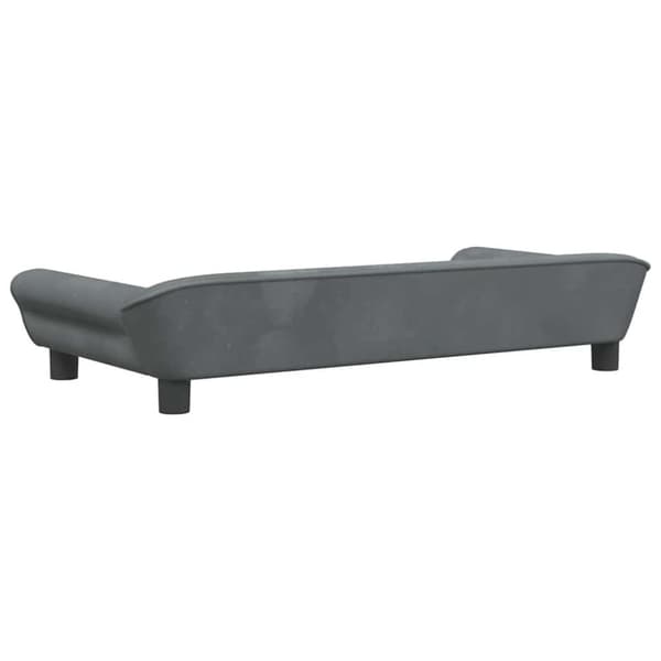 vidaXL hundeseng 100x50x21 cm velour mørkegrå
