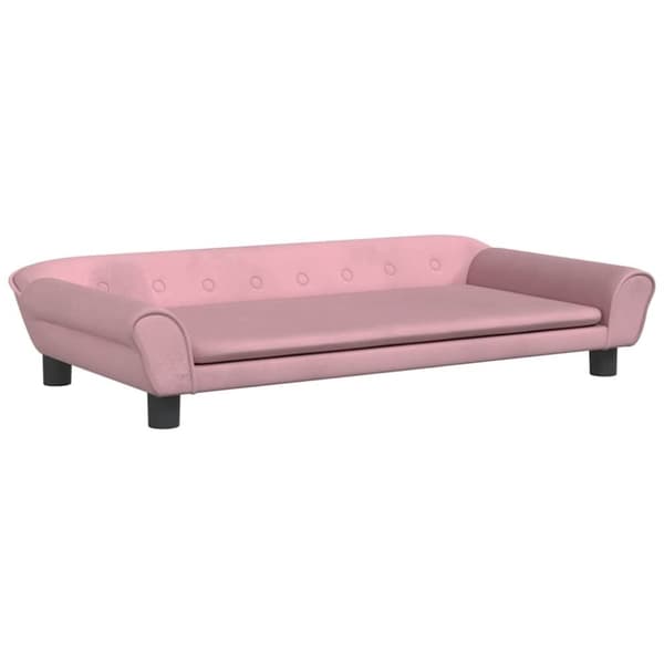 vidaXL hundeseng 100x50x21 cm velour lyserød