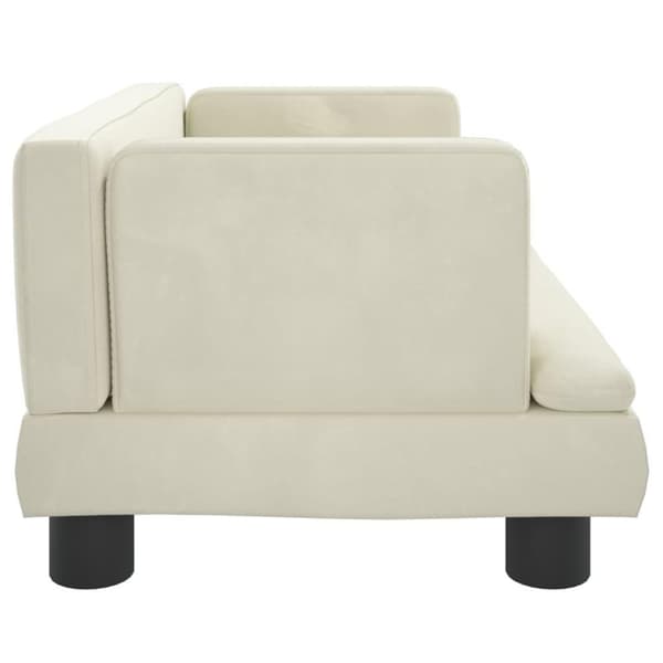 vidaXL hundeseng 60x40x30 cm velour cremefarvet