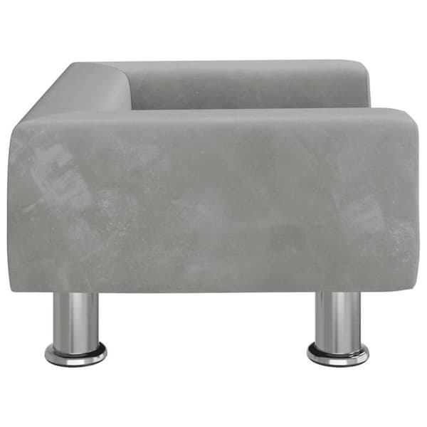 vidaXL hundeseng 50x40x26,5 cm velour lysegrå