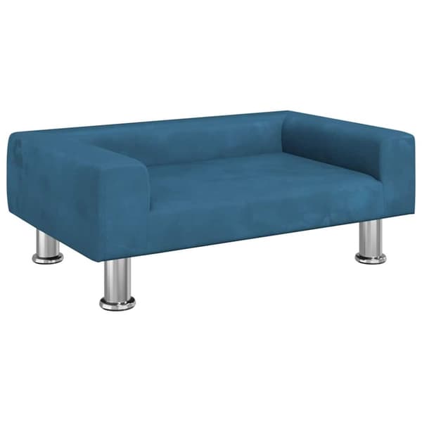 vidaXL Hundbädd blå 70x45x26,5 cm sammet