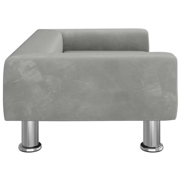 vidaXL hundeseng 70x45x26,5 cm velour lysegrå
