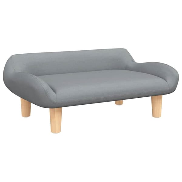 vidaXL hundeseng 70x40x24 cm stof lysegrå