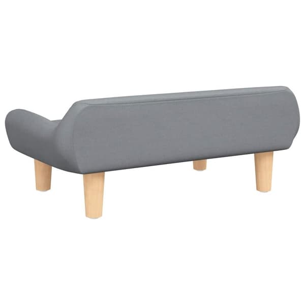 vidaXL hundeseng 70x40x24 cm stof lysegrå