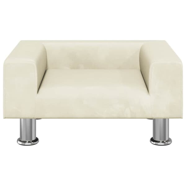 vidaXL Hundbädd gräddvit 50x40x26,5 cm sammet
