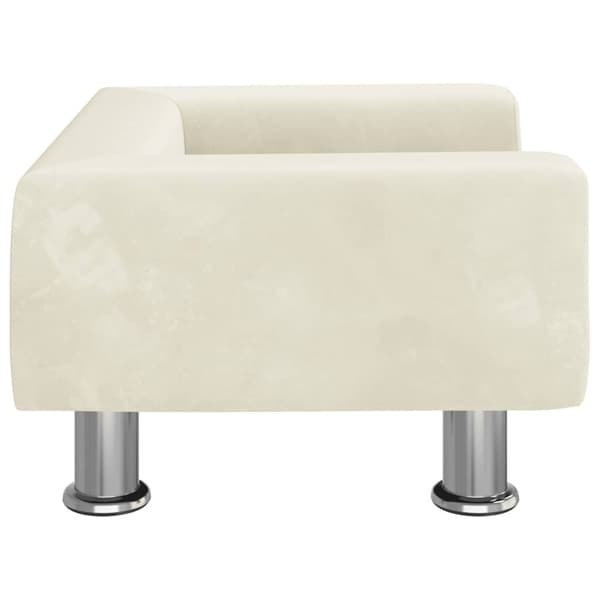 vidaXL Hundbädd gräddvit 50x40x26,5 cm sammet