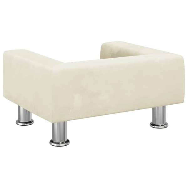 vidaXL Hundbädd gräddvit 50x40x26,5 cm sammet
