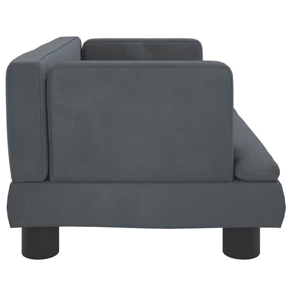vidaXL hundeseng 60x40x30 cm velour mørkegrå