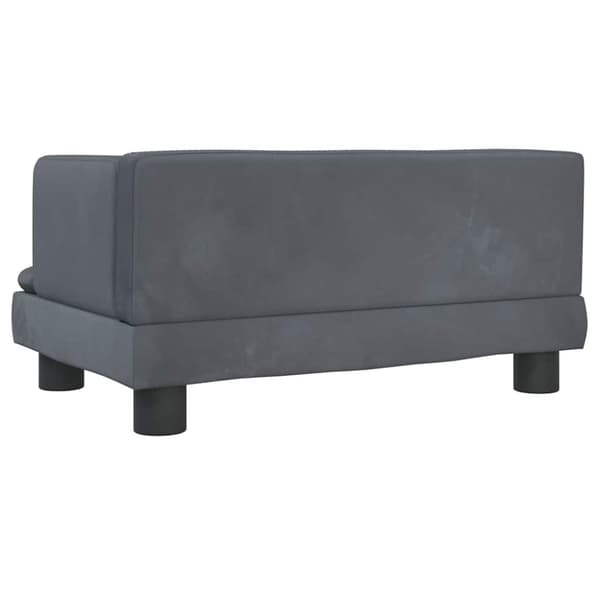 vidaXL hundeseng 60x40x30 cm velour mørkegrå