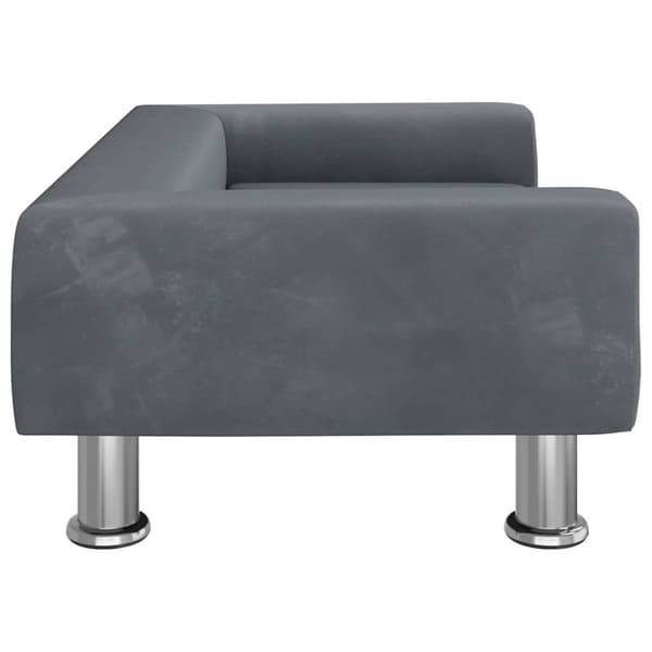 vidaXL Hundbädd mörkgrå 70x45x26,5 cm sammet