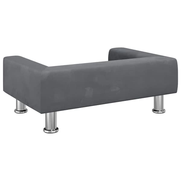 vidaXL Hundbädd mörkgrå 70x45x26,5 cm sammet
