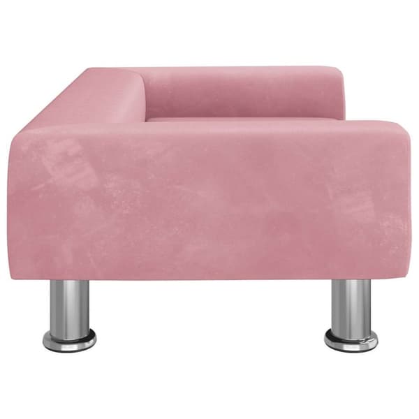 vidaXL Hundbädd rosa 70x45x26,5 cm sammet