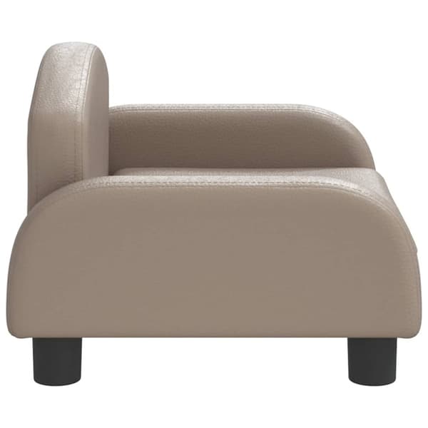 vidaXL hundeseng 50x40x30 cm kunstlæder cappuccinofarvet