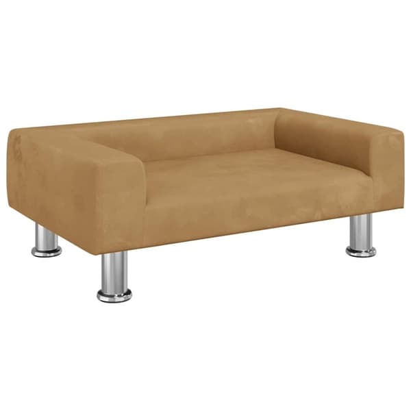 vidaXL hundeseng 70x45x26,5 cm velour brun