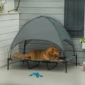 Pikkukuva 9 / 9: Rootz Pet Bed - Koiran sänky - Ulkona oleva koiran lepotuoli - Sänky katos - UV-suoja - Hengittävä - Harmaa - 122 x 92 x 108 cm