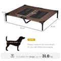 Pikkukuva 11 / 11: Rootz Dog Bed - Sofa Pet Bed - Cat Bed - Outdoor Dog Sleeping Place - Pet Bed - Brown/black - 91.5lx76.2wx18h Cm