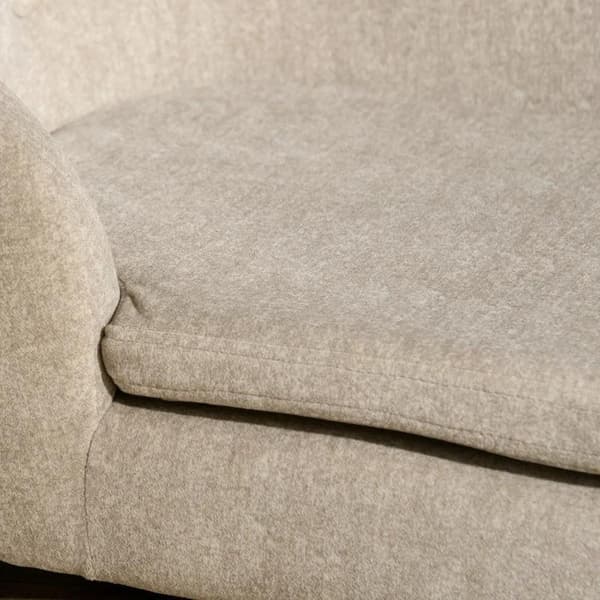 Rootz Pet Sofa - Hundmatta - Hundsäng - Hundsoffa - Hundsoffa - Kattsoffa med kudde - Bakficka - Plyschskum - Furu - Gräddvit - 70 x 47 x 30 cm