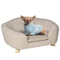 Miniatyrbild 1 av 5: Rootz Pet Sofa - Hundmatta - Hundsäng - Hundsoffa - Hundsoffa - Kattsoffa med kudde - Bakficka - Plyschskum - Furu - Gräddvit - 70 x 47 x 30 cm