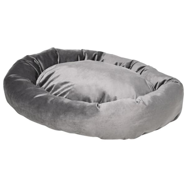 Rootz-koiransänky - Ylellinen koiransänky - Koiran tyyny - Koiran patja - Lemmikkien sänky - Irrotettava - Pestävä - Tummanharmaa - 81,5 cm x 58 cm x