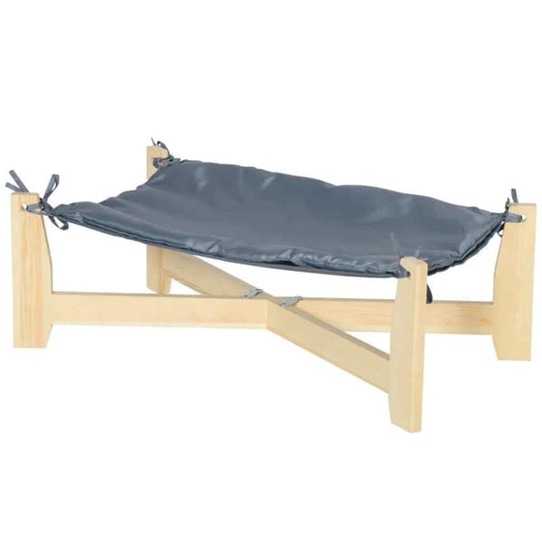 Rootz Pet Bed - Pet Soffa - Hundsoffa - Hundsäng - Hundsäng - Med kudde - Kattsäng - Kattsoffa - Natur/Ljusgrå - 72 x 40 x 25 cm