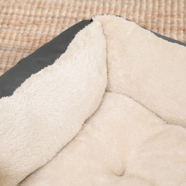 Rootz Hundeseng - Rund Hundeseng - Kæledyrsseng - Katteseng - Kæledyrsseng - Med vendbar pude - Grå - 65 x 55 x 20 cm