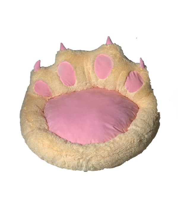 GO GIFT Hunde- og katteseng - creme - 75x75 cm