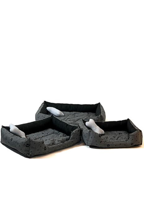 GO GIFT Hundsäng L - grafit - 65x45x15 cm