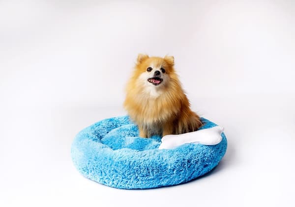 GO GIFT Shaggy blue M - lemmikkisänky - 57 x 57 x 10 cm