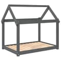 Miniatyrbillede 2 af 8: hundeseng 101x70x90 cm massivt fyrretræ grå