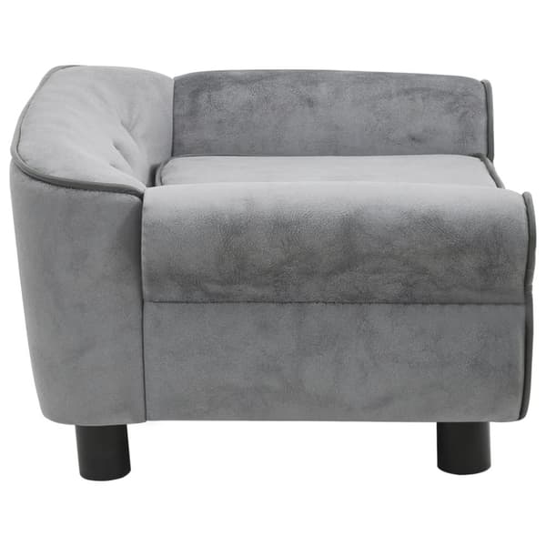 hundesofa 72x45x30 cm plys grå